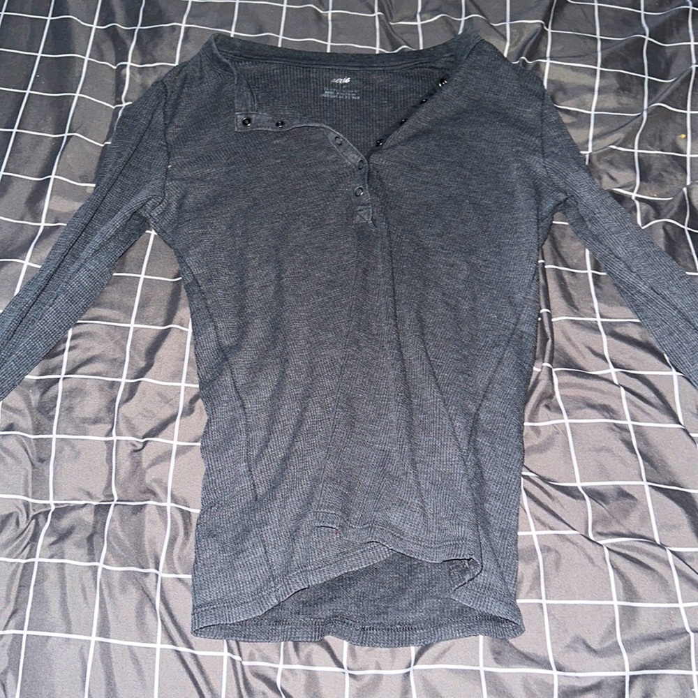 Aerie Button up waffle shirt
